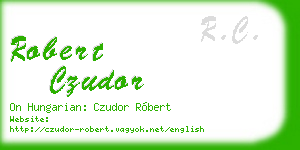 robert czudor business card